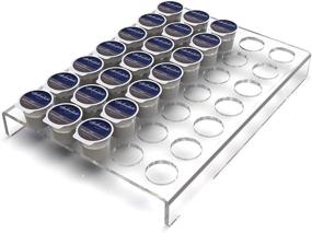 img 4 attached to ☕ Convenient Flat Countertop Coffee Pod Holder for 35 K-Cups | Clear Acrylic Organizer Tray | Versatile Storage in Countertops or Drawers | Made in the USA