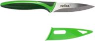 🔪 zyliss paring knife with sheath cover, 3.5-inch stainless steel blade, green - enhanced seo logo