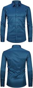 img 1 attached to 👔 XTAPAN Shirt Set with Matching Handkerchief - Men's Regular Fit Button-Down Apparel