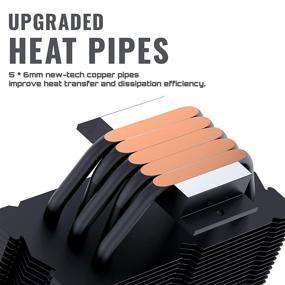 img 2 attached to 🌈 upHere N1055CF CPU Cooler: Dynamic Rainbow LED, 5 Copper Heat Pipes, 120mm PWM Fan, Aluminum Fins for Optimum Cooling Performance