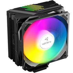 img 4 attached to 🌈 upHere N1055CF CPU Cooler: Dynamic Rainbow LED, 5 Copper Heat Pipes, 120mm PWM Fan, Aluminum Fins for Optimum Cooling Performance