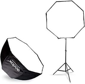 img 4 attached to Godox 80cm 31.5in Portable Octagon Umbrella Softbox Photo Studio 📷 Set, 190cm Light Stand with Hot Shoe Holder Bracket for Flash Speedlite
