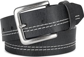 img 4 attached to Grain White Stitch Leather Buckle