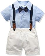 👔 stylish carlatar little gentleman outfits: elevate your boys' clothing with suspender style! logo