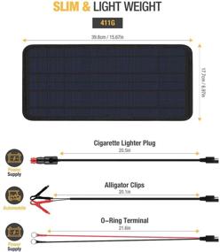 img 2 attached to 🔋 MOOLSUN 12V 10W Solar Battery Charger - Trickle Charger, Portable Power Kit for Automotive, Motorcycle, Boat, Marine, RV