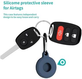 img 3 attached to 🔑 FERNIDA Silicone AirTag Keychain Case - Protective Cover for Trunk Bag or Car Key, Compatible with Airtag - 1 Pack