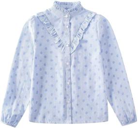 img 4 attached to Sofinee Place Button Blouse Spring Girls' Clothing and Tops, Tees & Blouses