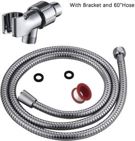 img 1 attached to FATCAMEL 5-Function High Pressure Handheld Shower Head Set with Hose and Bracket, 4 inch Spray Face, Full Chrome Finish - Premium SEO-Optimized Product Name