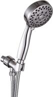 fatcamel 5-function high pressure handheld shower head set with hose and bracket, 4 inch spray face, full chrome finish - premium seo-optimized product name logo