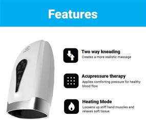 img 3 attached to 👐 iReliev Cordless Hand Massager: Compression Therapy for Arthritis, Carpal Tunnel, Pain Relief, and Finger Numbness with Heat - 6 Pressure Levels