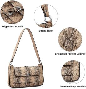 img 1 attached to 👜 S-ZONE Women's Genuine Leather Small Shoulder Bag: Retro Classic Clutch Purse with Snakeskin Pattern - Stylish and Trendy!