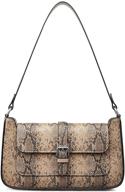 👜 s-zone women's genuine leather small shoulder bag: retro classic clutch purse with snakeskin pattern - stylish and trendy! logo