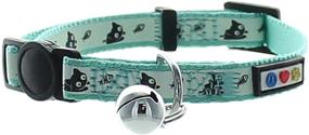 img 4 attached to 🐱 Pawtitas Glow in The Dark Cat Collar: Safety Buckle, Removable Bell, Ideal for Kittens and Cats