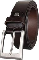 👔 premium bullko leather casual classic buckle men's belts - the perfect accessory logo