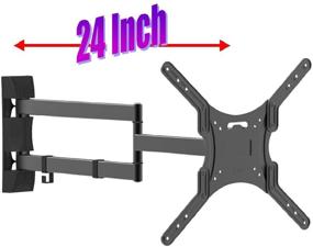 img 1 attached to 📺 Mount Plus MP-L24-400 Long Arm Full Motion TV Wall Bracket with 24-inch Extension Articulating Arm, Suitable for 26-55 Inch Screens, VESA 200x200mm, Supports up to 60 LBS (24" Extension for 26" to 55" TVs)