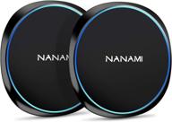 🔌 high-speed wireless charger: nanami fast charging pad [2 pack] for samsung and iphone - qi-certified 10w/7.5w compatibility logo
