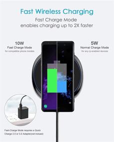 img 1 attached to 🔌 High-Speed Wireless Charger: NANAMI Fast Charging Pad [2 Pack] for Samsung and iPhone - Qi-Certified 10W/7.5W Compatibility