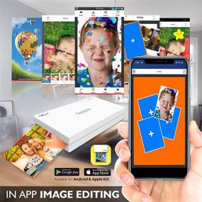 img 3 attached to Беспроводной портативный мгновенный мобильный фотопринтер - Мини компактный карманный размер - Цветная печать фотографий с камеры Apple iPhone, iPad или смартфона Android - SereneLife