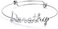 🎁 customizable name bangle: stylish bracelets for teen girls & women - perfect gift for friends & loved ones! logo