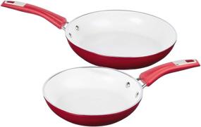 img 3 attached to 🍳 Bialetti Aeternum Ceramic Nonstick Cookware Set: 10 Piece Set in Eye-Catching Red/White!