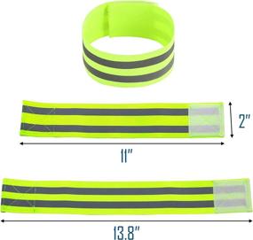 img 3 attached to 🏃 Happy Trees Reflective Wristbands and Armbands: Ultimate Safety Accessories for Jogging, Walking, Cycling (4 Pcs)