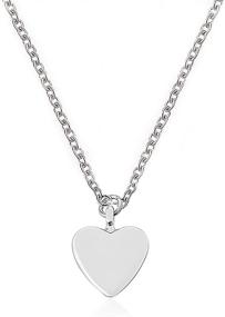 img 4 attached to Heart Necklace Silver Love Valentines
