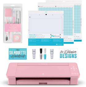 img 4 attached to 🔍 Enhanced Silhouette Cameo 4 Bundle: Additional AutoBlade, Pink Craft Toolkit, Cutting mat, PixScan technology, Silhouette Handbook, and 10 Extra Designs - Pink Edition