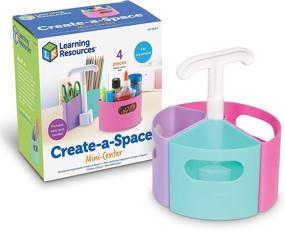 img 4 attached to 🏫 Create-a-Space Storage Mini Center - Pastel, Classroom Craft Keeper, Maker Space, Small Space Storage, Teacher Organizer, Home School Accessories, 4 Piece Set - Learning Resources