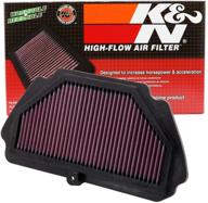 🏍️ k&amp;n engine air filter ka-6009: high performance, premium powersport filter for 2009-2019 kawasaki ninja zx-6r, zx-6r abs, krt edition, 30th anniversary, zx600 logo