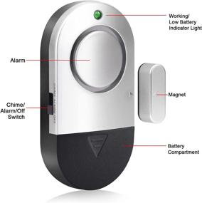 img 3 attached to 🚪 Toeeson Door Window Alarm - 120DB Door Alarms for Kids Safety and Home Store Security