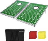 🏈 go pong cornhole bean bag toss game set, football theme логотип