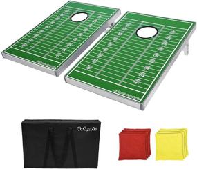 img 4 attached to 🏈 Go Pong CornHole Bean Bag Toss Game Set, Football Theme