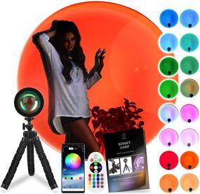 img 4 attached to 🌅 LUMA Sunset Lamp - APP & Remote Control LED Sunset Projector Lamp with 16 RGB Color Changing Lights & Soft Tripod – Golden Hour Ambiance for Photography, Influencers, Parties, Home Decor -Ebook