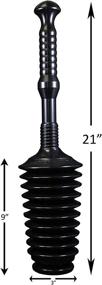img 1 attached to 🚽 MP500-3: Heavy Duty All Purpose Plunger for Laundry Tubs, Bath Tubs, Kitchen Sinks, Garbage Disposal, Toilets. Commercial & Residential Use with Air Release Valve - Black
