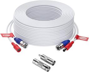 img 4 attached to 🔌 ZOSI 100ft BNC Video Power Cable for CCTV Security Camera System - White, 4K 8MP 5MP 1080P Surveillance Camera Wire Cord Extension - Includes BNC Connectors