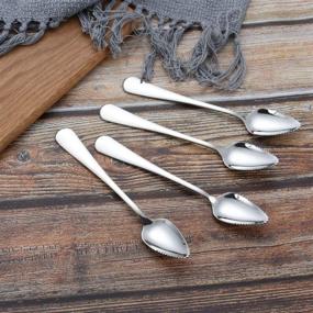 img 2 attached to 🍊 Grapefruit Utensils Set - Spoons, Knife, and Fruit Forks (7 PCS)