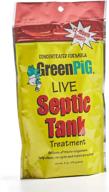 🐷 green pig 52 live septic tank treatment: prevent backups with easy flush formula - 1 year supply, white-consumer strength logo