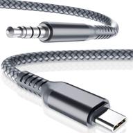 🔌 usb c aux cable 4ft, type c to 3.5mm jack adapter, 1/8 inch extension audio cord for car stereo, headphone, samsung galaxy s20 s21 ultra, note 10 20 fe, ipad pro 11 12.9, air 4 2020 2021, google pixel 5 logo