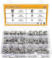 sutemribor 304 stainless steel threaded rivetnut insert nutsert kit - 200 pcs, 6 sizes (m3 m4 m5 m6 m8 m10) logo