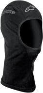 black alpinestars men's open face balaclava - universal size logo