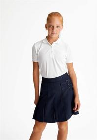 img 1 attached to 👚 French Toast Stretch Sleeve Polo 2 for Girls' Clothing, Tops, Tees & Blouses