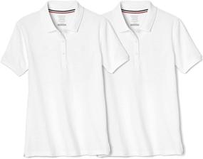 img 4 attached to 👚 French Toast Stretch Sleeve Polo 2 for Girls' Clothing, Tops, Tees & Blouses