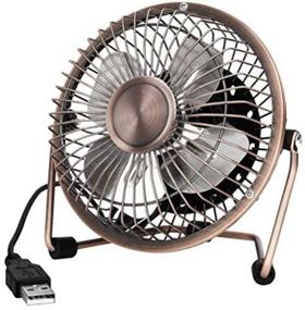 img 4 attached to 🌬️ Stay Cool & Silent with HQDeal Mini USB Desktop Fan: 360° Rotation, Flexible, and Stylish Bronze Design - Ideal for Home, Office, Laptops, and PC Computers
