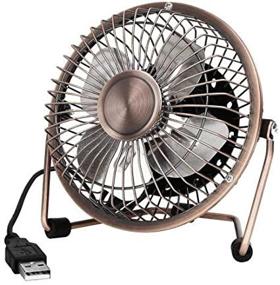 img 3 attached to 🌬️ Stay Cool & Silent with HQDeal Mini USB Desktop Fan: 360° Rotation, Flexible, and Stylish Bronze Design - Ideal for Home, Office, Laptops, and PC Computers