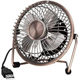 img 2 attached to 🌬️ Stay Cool & Silent with HQDeal Mini USB Desktop Fan: 360° Rotation, Flexible, and Stylish Bronze Design - Ideal for Home, Office, Laptops, and PC Computers