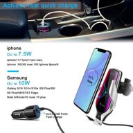 🔌 silver wireless car charger with automatic retractable touch sensing for fast charging - compatible with iphone, samsung, and more (includes charger) logo