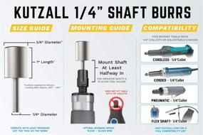 img 2 attached to 🪵 Kutzall Extreme Cylinder Rotary Burr - Very Coarse Woodworking Attachment for Bosch, DeWalt, Milwaukee, Makita - Tungsten Carbide, 3⁄4&#34; Dia. X 1&#34; Length