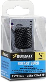 img 3 attached to 🪵 Kutzall Extreme Cylinder Rotary Burr - Very Coarse Woodworking Attachment for Bosch, DeWalt, Milwaukee, Makita - Tungsten Carbide, 3⁄4&#34; Dia. X 1&#34; Length