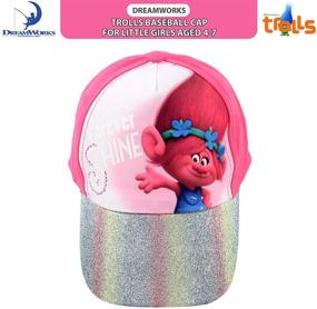 img 2 attached to 🧢 DreamWorks Trolls Kids Baseball Cap – Toddler Hat for Girls Ages 4-7