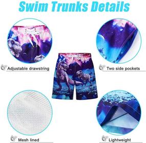 img 1 attached to 🩳 ALOOCA Colorful Drawstring Boys' Swimming Boardshorts: Stylish & Functional Swimwear